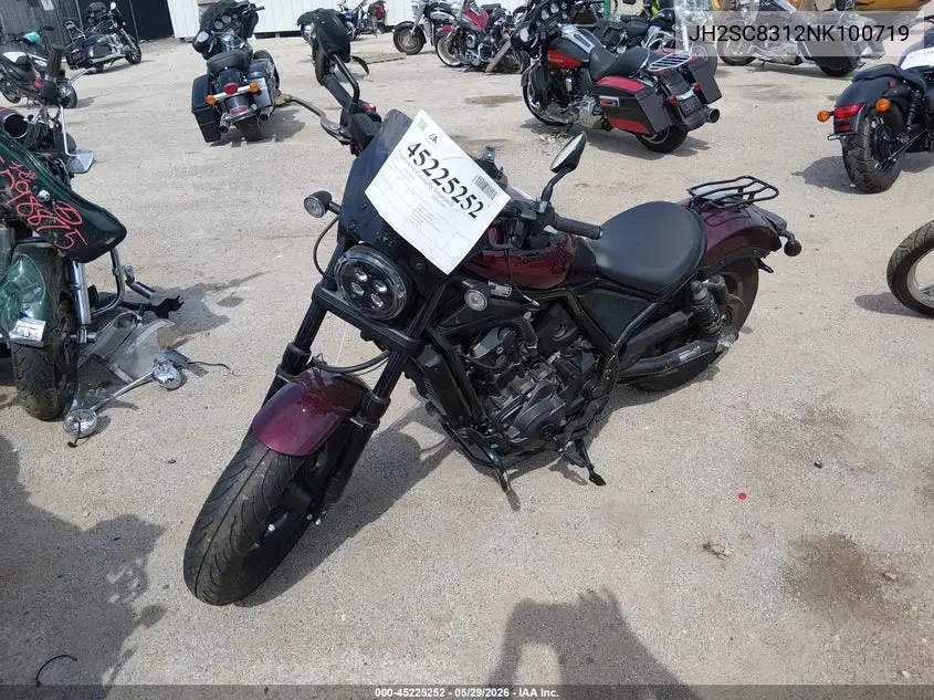 2022 Honda Cmx1100 D VIN: JH2SC8312NK100719 Lot: 45225252