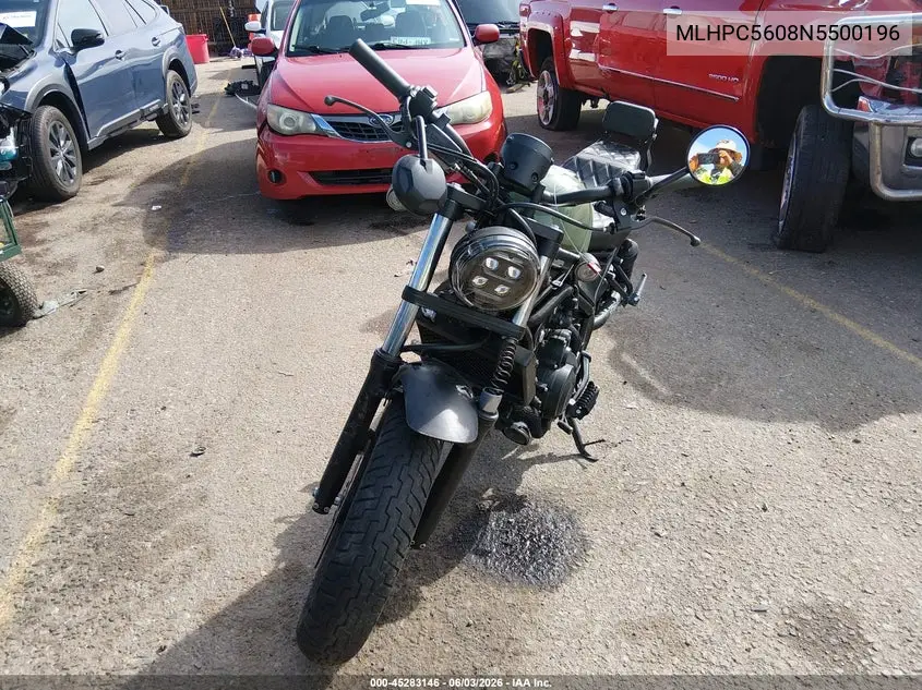 2022 Honda Cmx500 VIN: MLHPC5608N5500196 Lot: 45283146