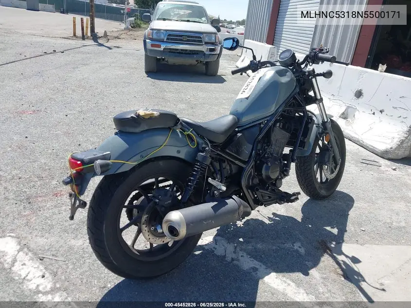 2022 Honda Cmx300 VIN: MLHNC5318N5500171 Lot: 45452826