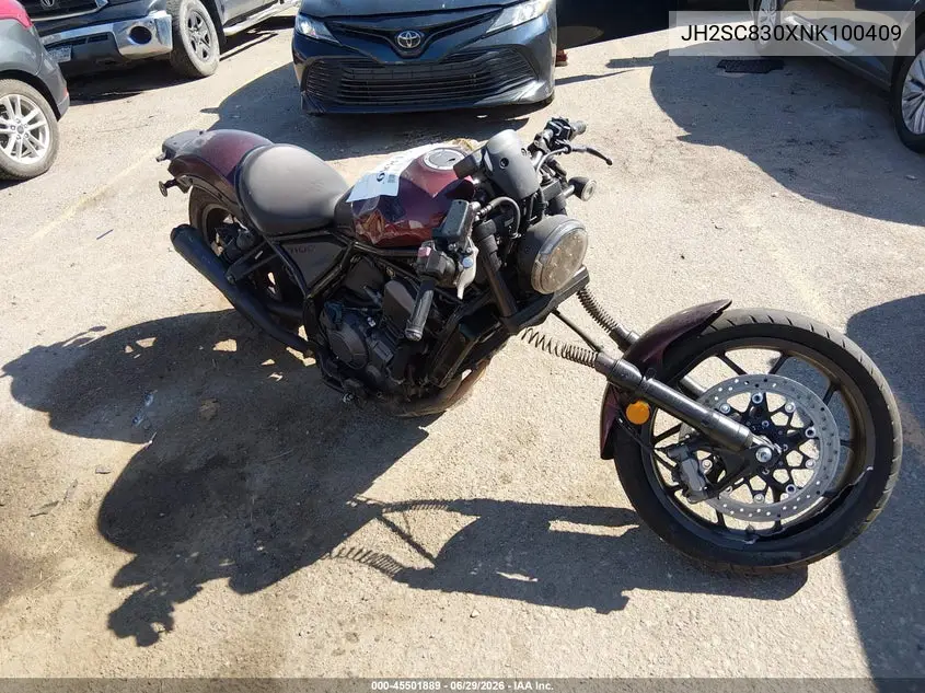 2022 Honda Cmx1100 A VIN: JH2SC830XNK100409 Lot: 45501889