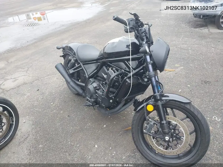 2022 Honda Cmx1100 D VIN: JH2SC8313NK102107 Lot: 45560981