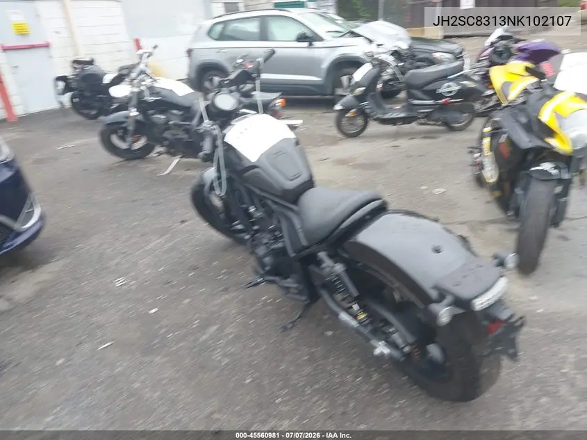 2022 Honda Cmx1100 D VIN: JH2SC8313NK102107 Lot: 45560981