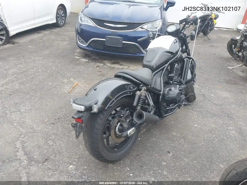 2022 Honda Cmx1100 D VIN: JH2SC8313NK102107 Lot: 45560981