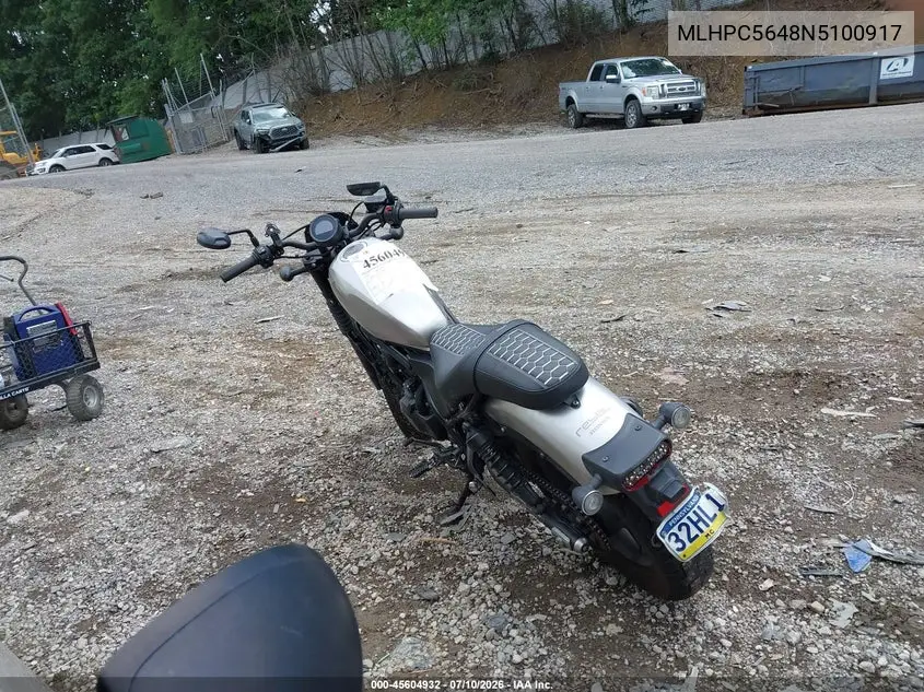 2022 Honda Cmx500 A2 VIN: MLHPC5648N5100917 Lot: 45604932