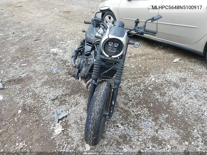 2022 Honda Cmx500 A2 VIN: MLHPC5648N5100917 Lot: 45604932
