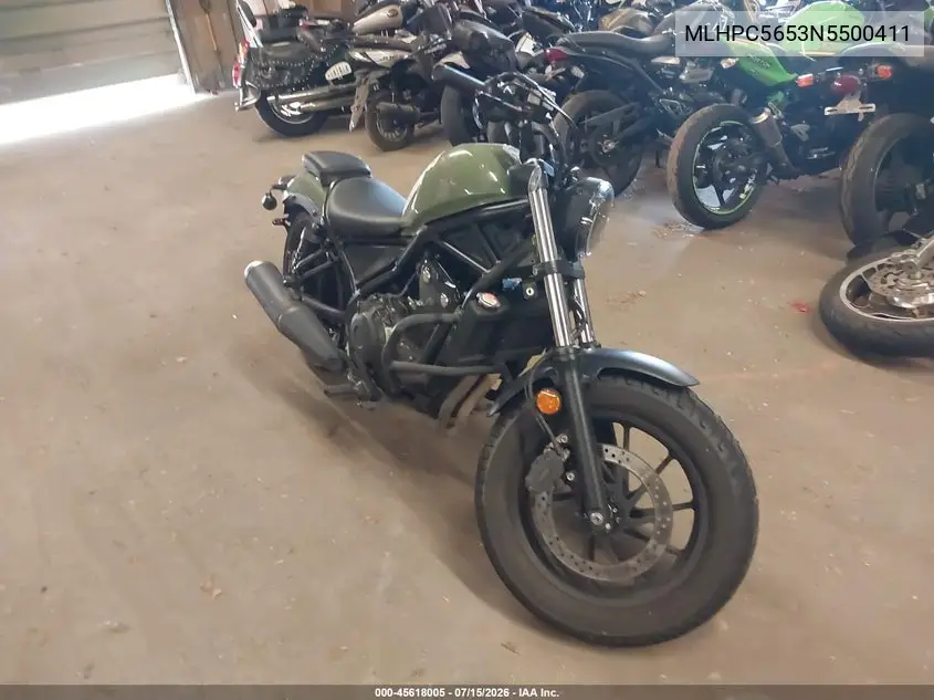 2022 Honda Cmx500 A VIN: MLHPC5653N5500411 Lot: 45618005
