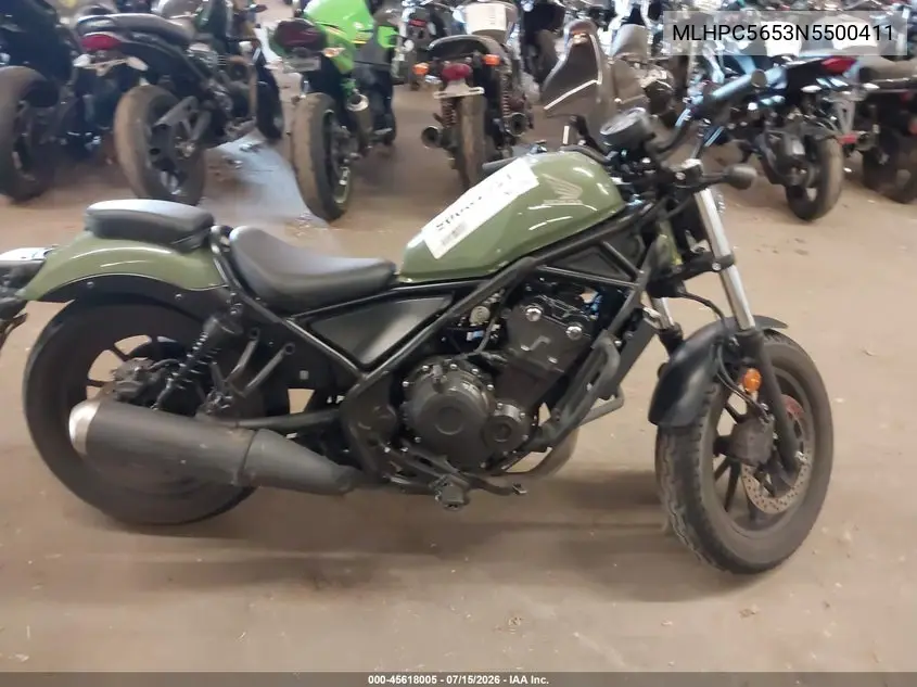 2022 Honda Cmx500 A VIN: MLHPC5653N5500411 Lot: 45618005