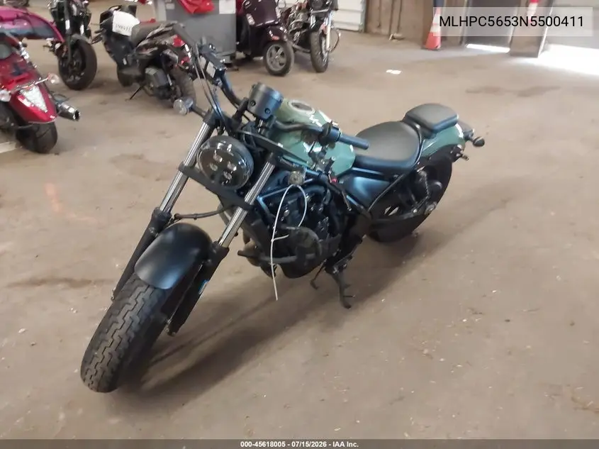 2022 Honda Cmx500 A VIN: MLHPC5653N5500411 Lot: 45618005