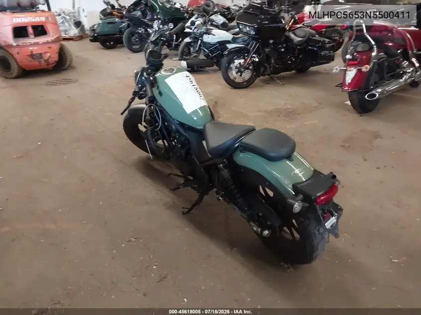 2022 Honda Cmx500 A VIN: MLHPC5653N5500411 Lot: 45618005