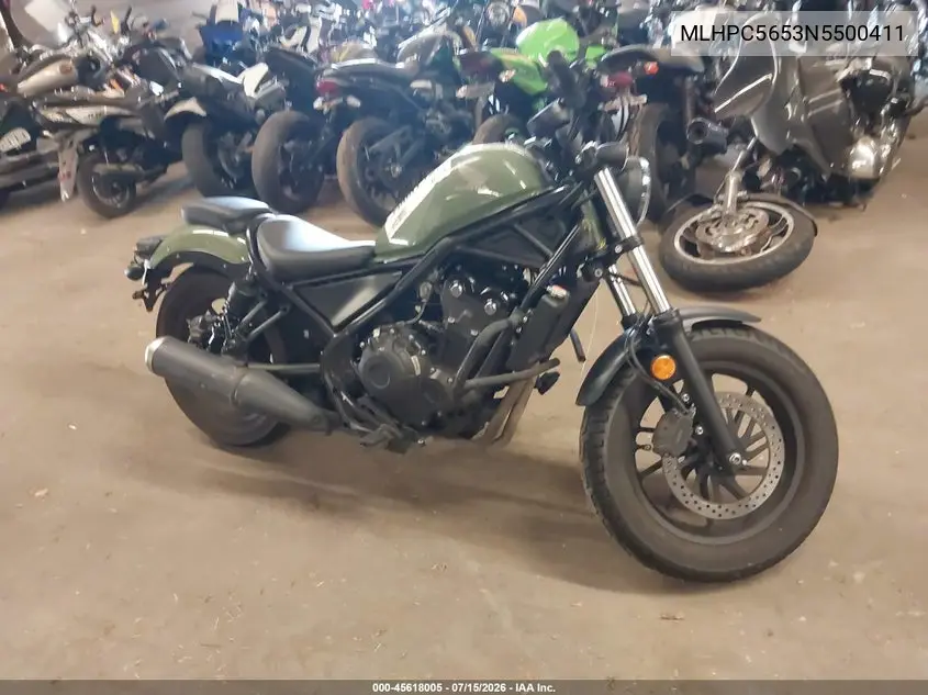 2022 Honda Cmx500 A VIN: MLHPC5653N5500411 Lot: 45618005