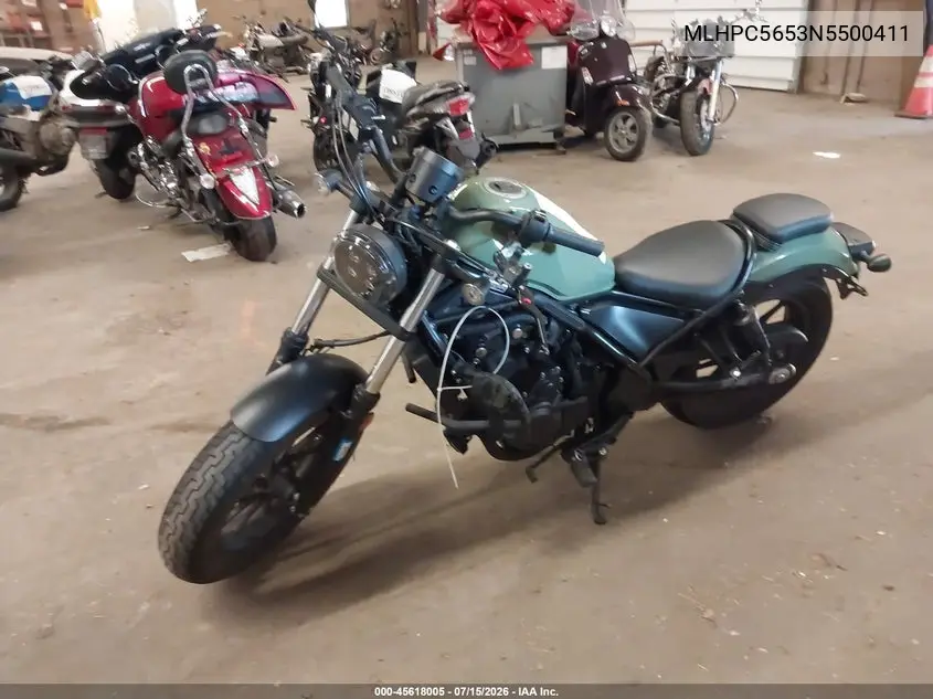 2022 Honda Cmx500 A VIN: MLHPC5653N5500411 Lot: 45618005