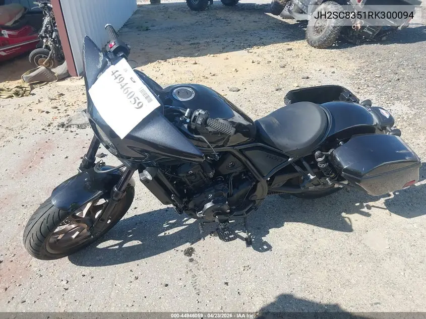 2024 Honda Cmx1100 T VIN: JH2SC8351RK300094 Lot: 44946059