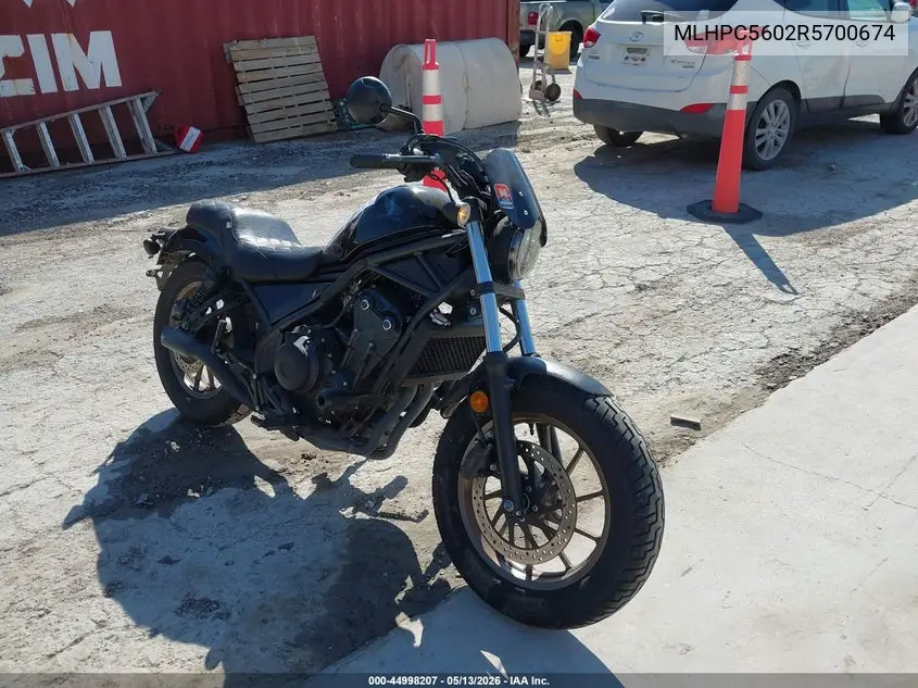 2024 Honda Cmx500 VIN: MLHPC5602R5700674 Lot: 44998207