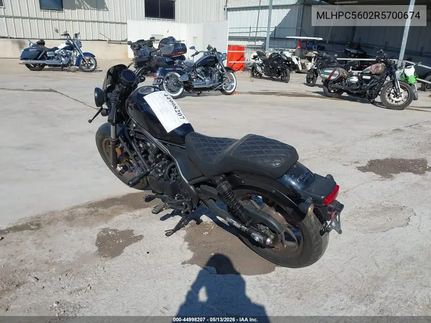 2024 Honda Cmx500 VIN: MLHPC5602R5700674 Lot: 44998207