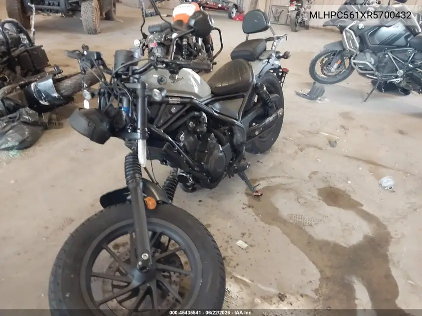 2024 Honda Cmx500 A2 VIN: MLHPC561XR5700432 Lot: 45435541