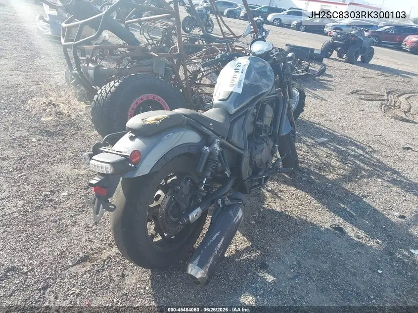 2024 Honda Cmx1100 A VIN: JH2SC8303RK300103 Lot: 45484060