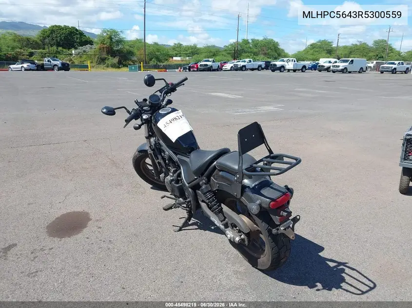 2024 Honda Cmx500 A VIN: MLHPC5643R5300559 Lot: 45498219
