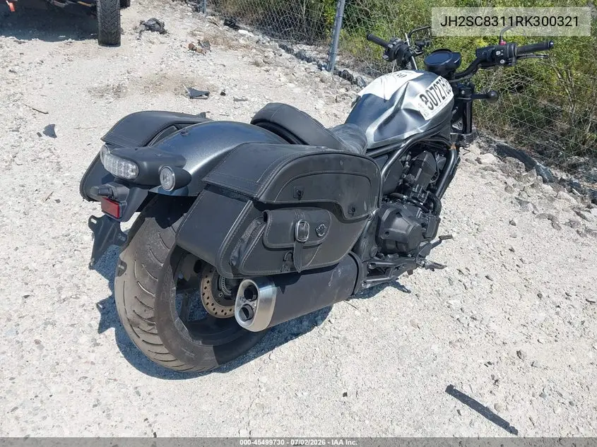 2024 Honda Cmx1100 D VIN: JH2SC8311RK300321 Lot: 45499730