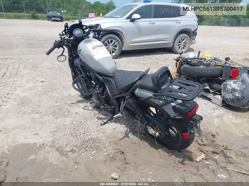 2024 Honda Cmx500 A2 VIN: MLHPC5613R5700417 Lot: 45560947