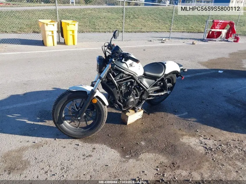 2025 Honda Cmx500 A VIN: MLHPC5659S5800112 Lot: 43598064