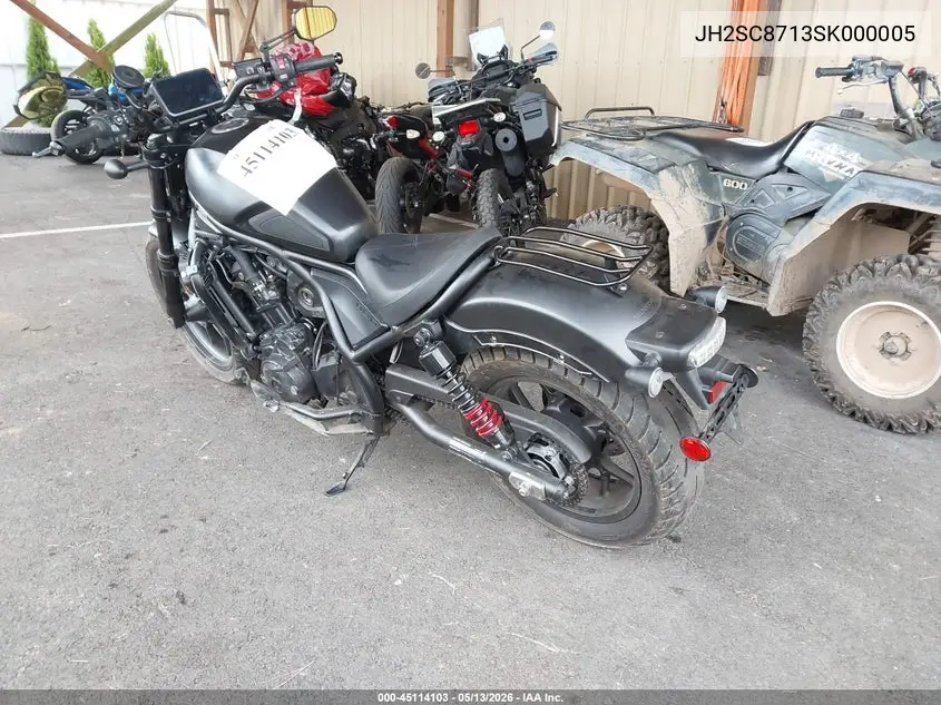 2025 Honda Cmx1100 A VIN: JH2SC8713SK000005 Lot: 45114103