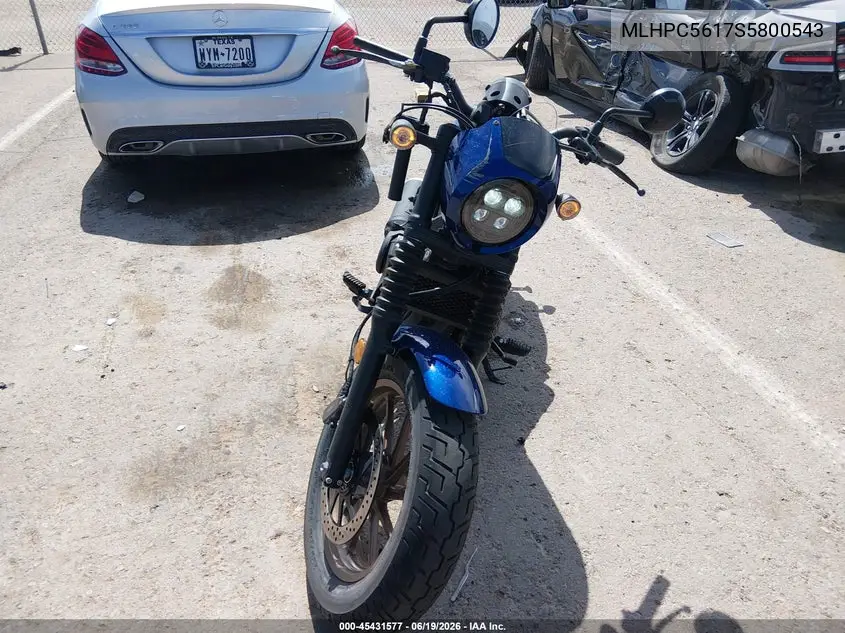 2025 Honda Cmx500 A2 VIN: MLHPC5617S5800543 Lot: 45431577