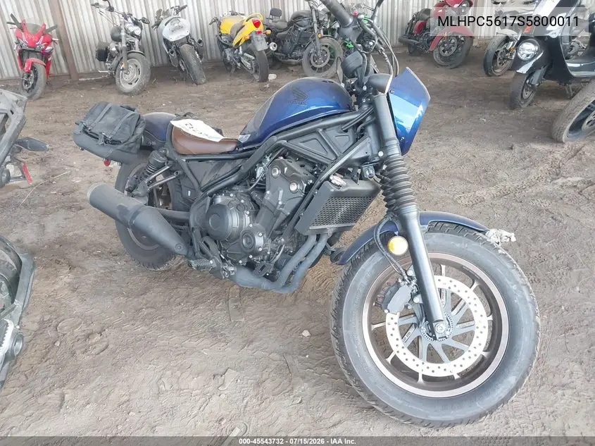 2025 Honda Cmx500 A2 VIN: MLHPC5617S5800011 Lot: 45543732
