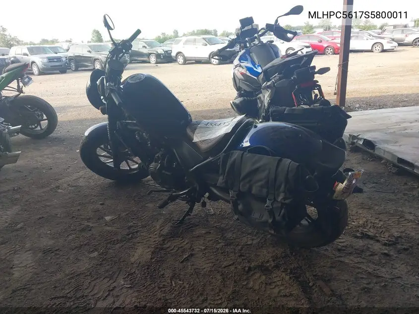 2025 Honda Cmx500 A2 VIN: MLHPC5617S5800011 Lot: 45543732