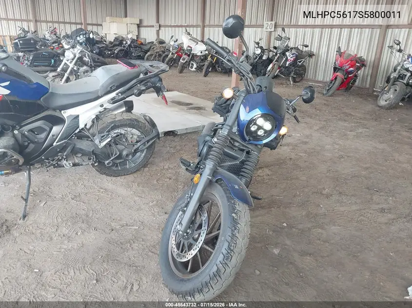 2025 Honda Cmx500 A2 VIN: MLHPC5617S5800011 Lot: 45543732