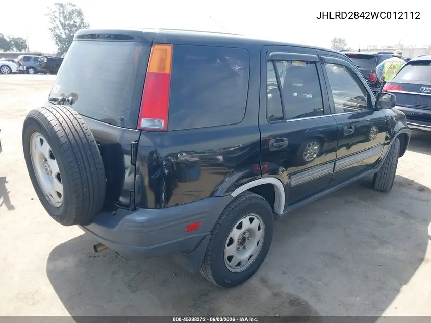 1998 Honda Cr-V Lx VIN: JHLRD2842WC012112 Lot: 45288372