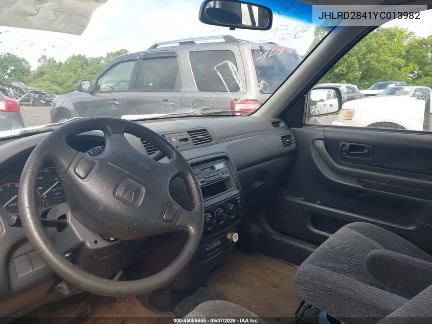 2000 Honda Cr-V Lx VIN: JHLRD2841YC013982 Lot: 45055655
