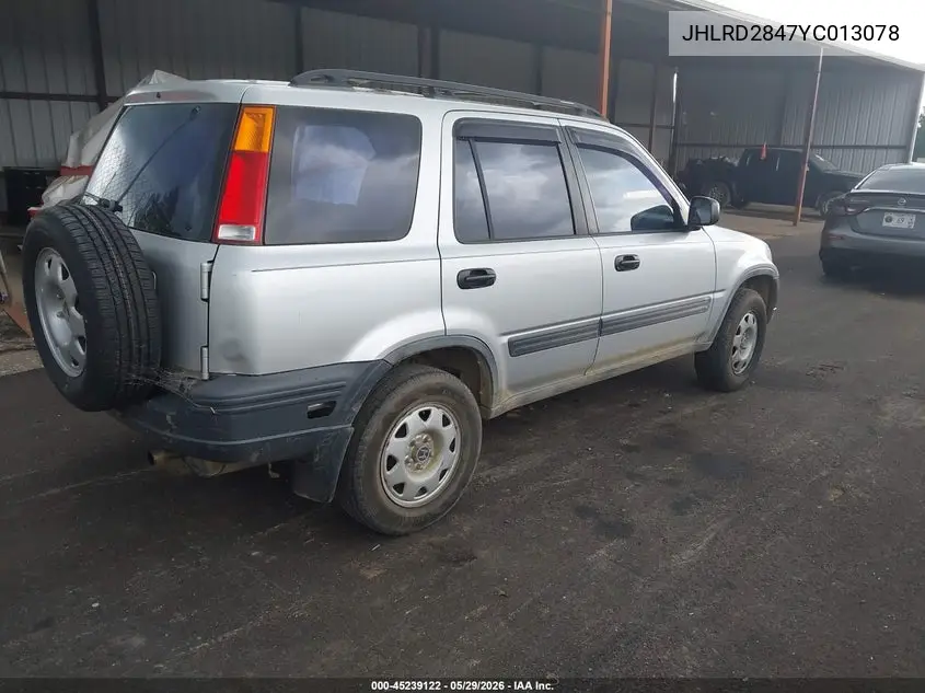 2000 Honda Cr-V Lx VIN: JHLRD2847YC013078 Lot: 45239122