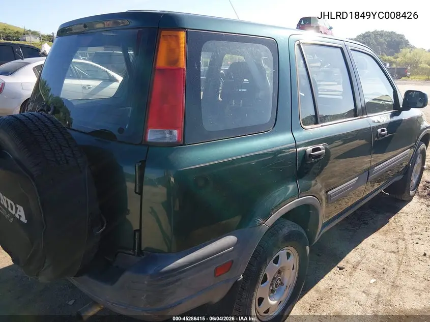 2000 Honda Cr-V Lx VIN: JHLRD1849YC008426 Lot: 45286415