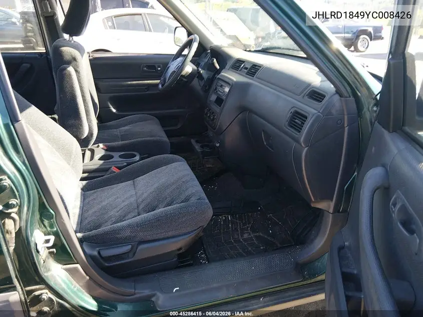 2000 Honda Cr-V Lx VIN: JHLRD1849YC008426 Lot: 45286415