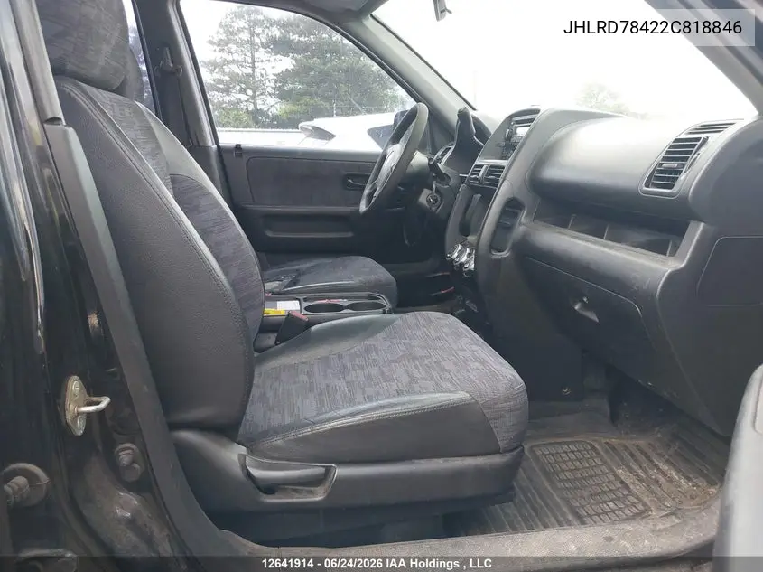 2002 Honda Cr-V Lx VIN: JHLRD78422C818846 Lot: 12641914