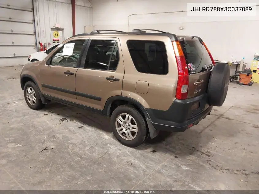 JHLRD788X3C037089 2003 Honda Cr-V Ex
