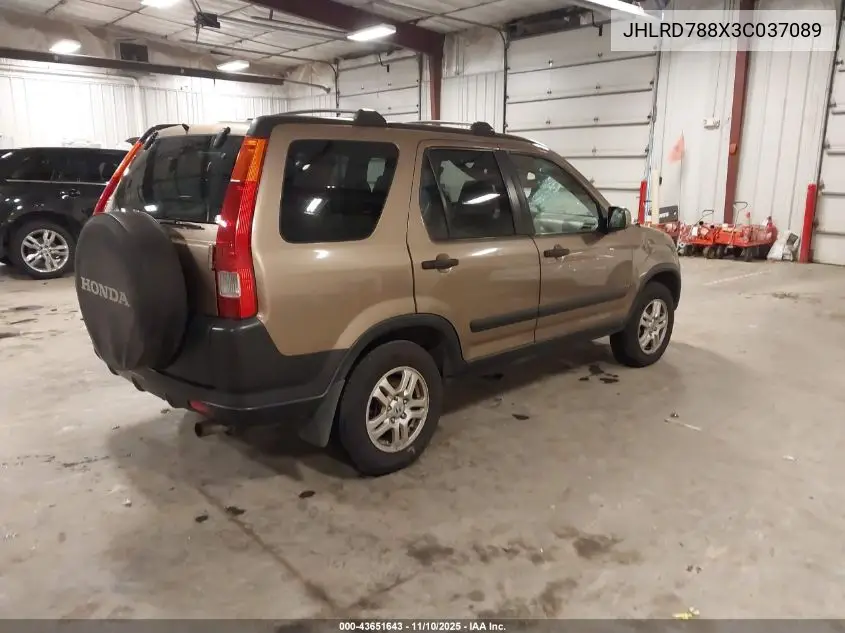 JHLRD788X3C037089 2003 Honda Cr-V Ex