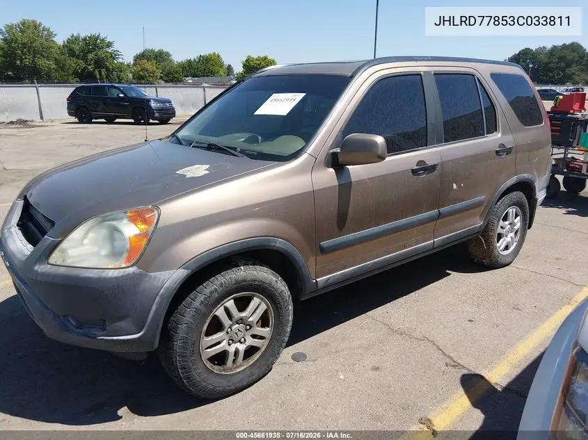 2003 Honda Cr-V Ex VIN: JHLRD77853C033811 Lot: 45661935