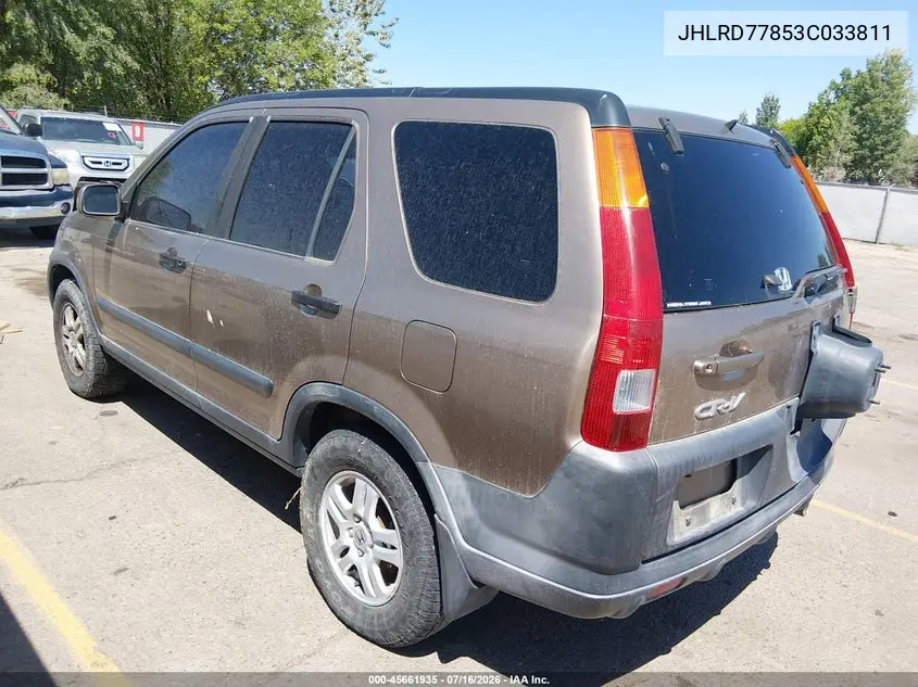 2003 Honda Cr-V Ex VIN: JHLRD77853C033811 Lot: 45661935