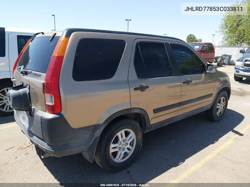 2003 Honda Cr-V Ex VIN: JHLRD77853C033811 Lot: 45661935
