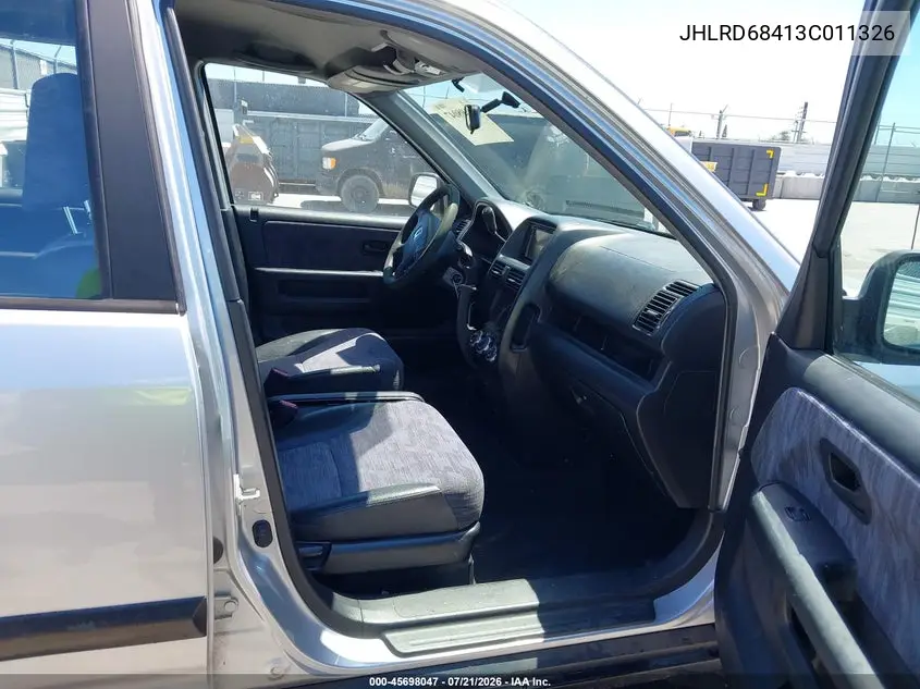 2003 Honda Cr-V Lx VIN: JHLRD68413C011326 Lot: 45698047