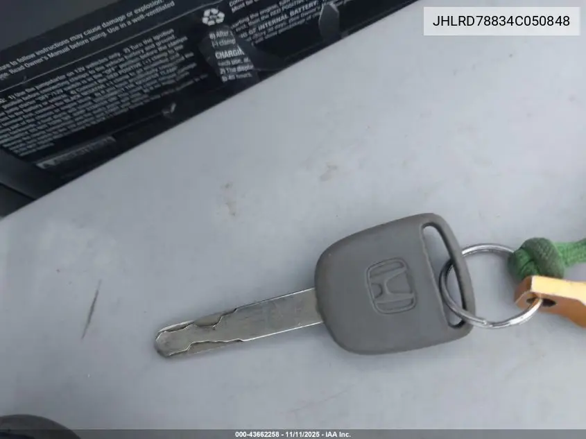 JHLRD78834C050848 2004 Honda Cr-V Ex