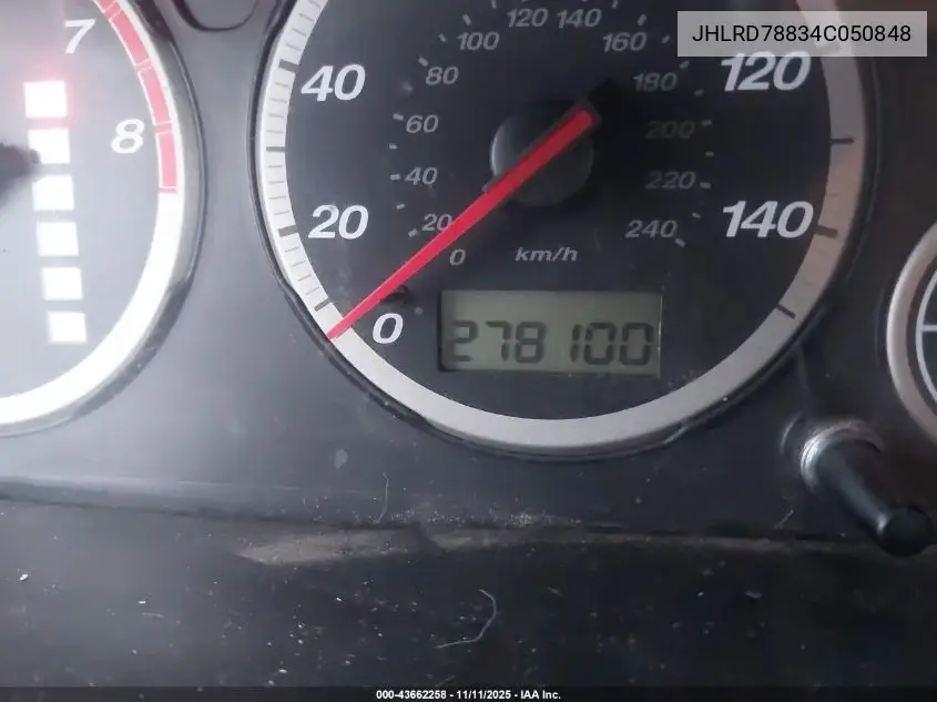 JHLRD78834C050848 2004 Honda Cr-V Ex