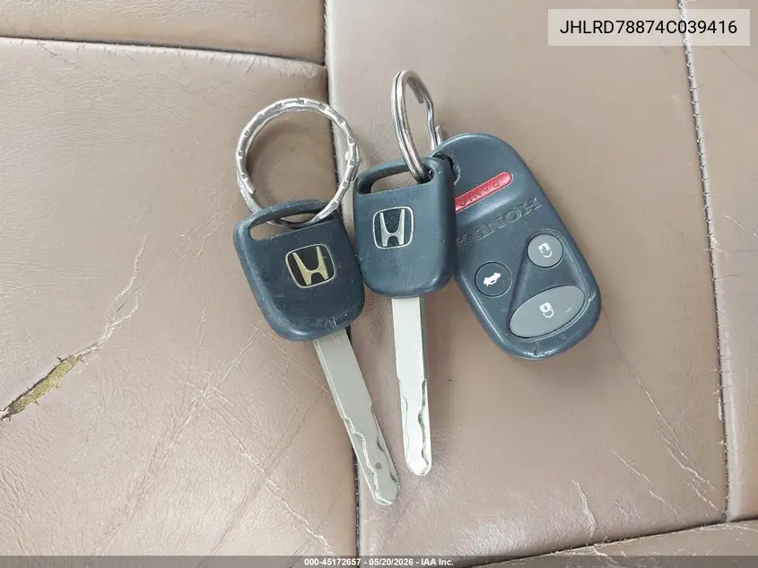 2004 Honda Cr-V Ex VIN: JHLRD78874C039416 Lot: 45172657