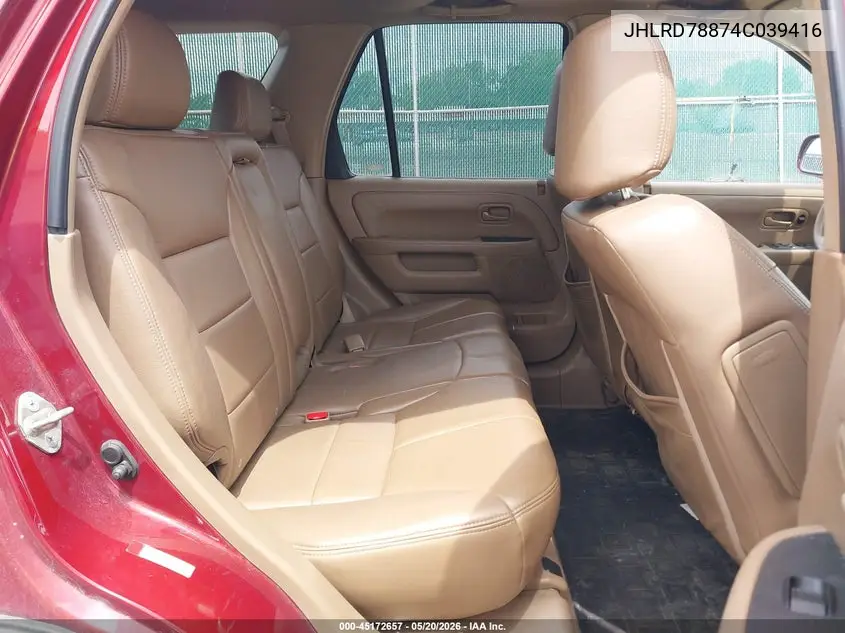 2004 Honda Cr-V Ex VIN: JHLRD78874C039416 Lot: 45172657