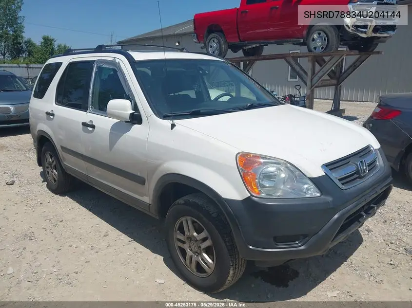 2004 Honda Cr-V Ex VIN: SHSRD78834U204144 Lot: 45253175