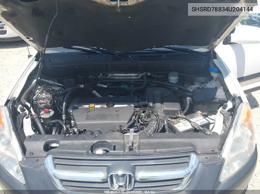 2004 Honda Cr-V Ex VIN: SHSRD78834U204144 Lot: 45253175