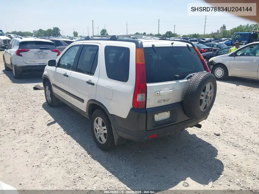 2004 Honda Cr-V Ex VIN: SHSRD78834U204144 Lot: 45253175