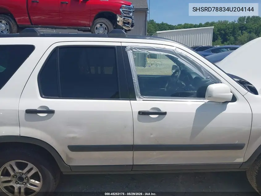2004 Honda Cr-V Ex VIN: SHSRD78834U204144 Lot: 45253175