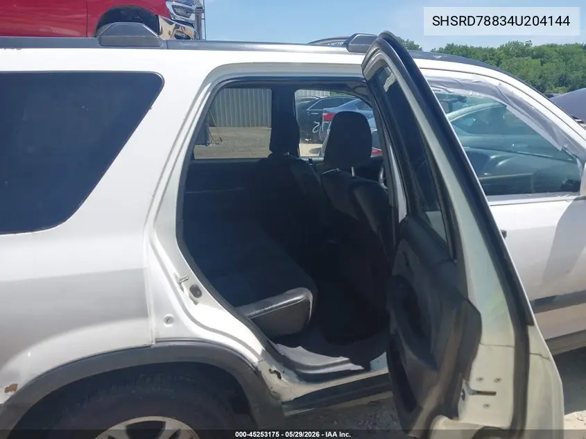 2004 Honda Cr-V Ex VIN: SHSRD78834U204144 Lot: 45253175